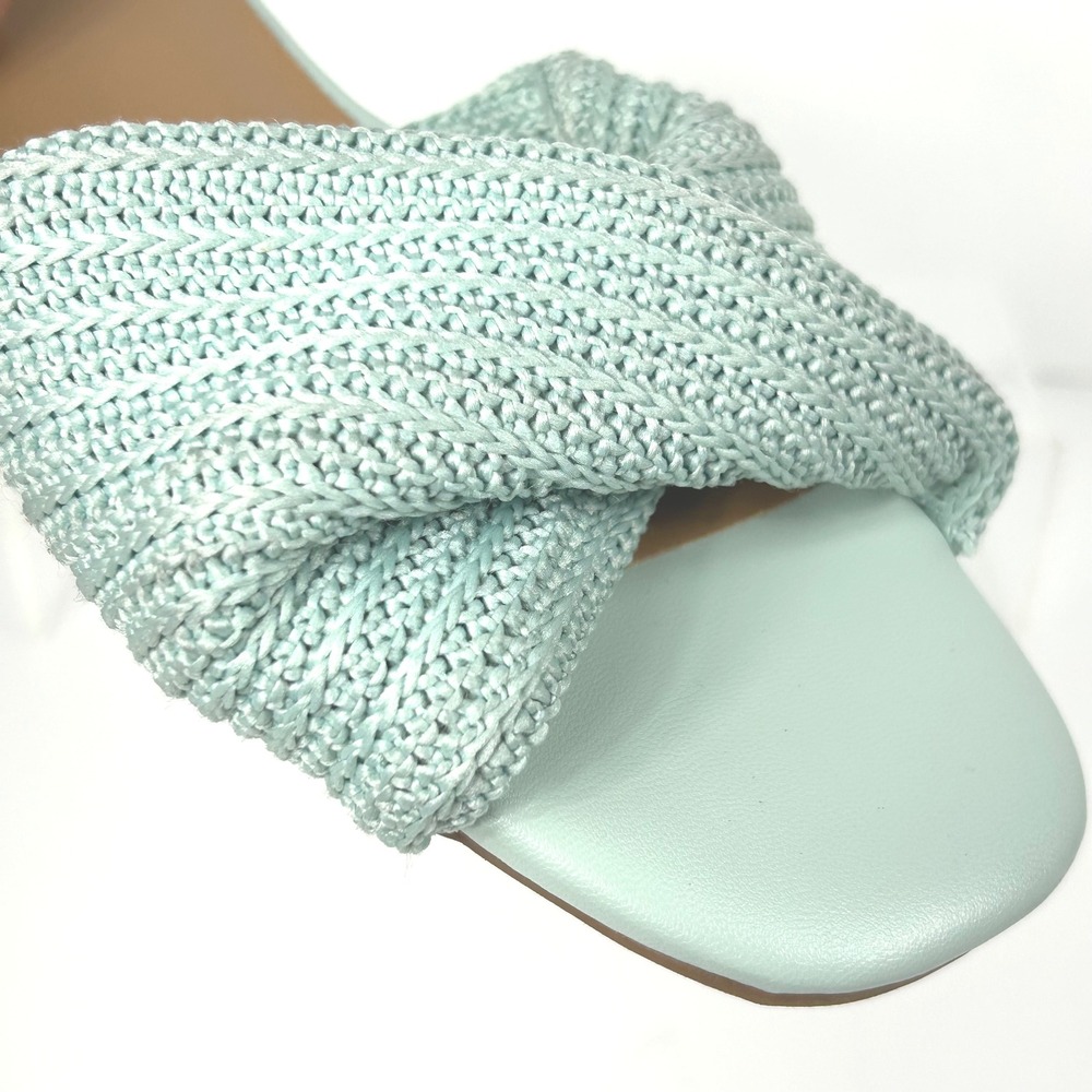 Nordstrom‎ Rack Size 8 Woven Aqua Sandals Slides NEW Summer Shoes Beachy $50